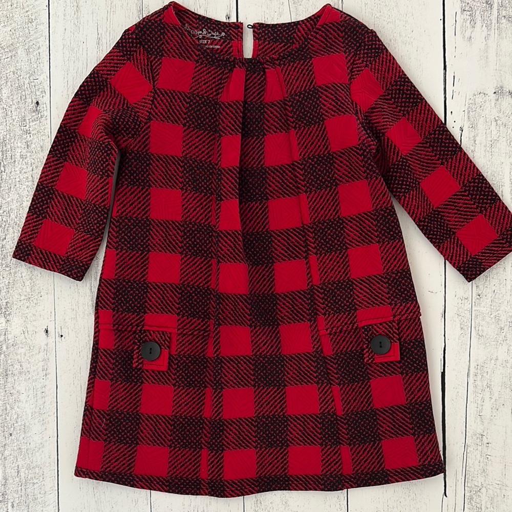 Red and Black Plaid Dress